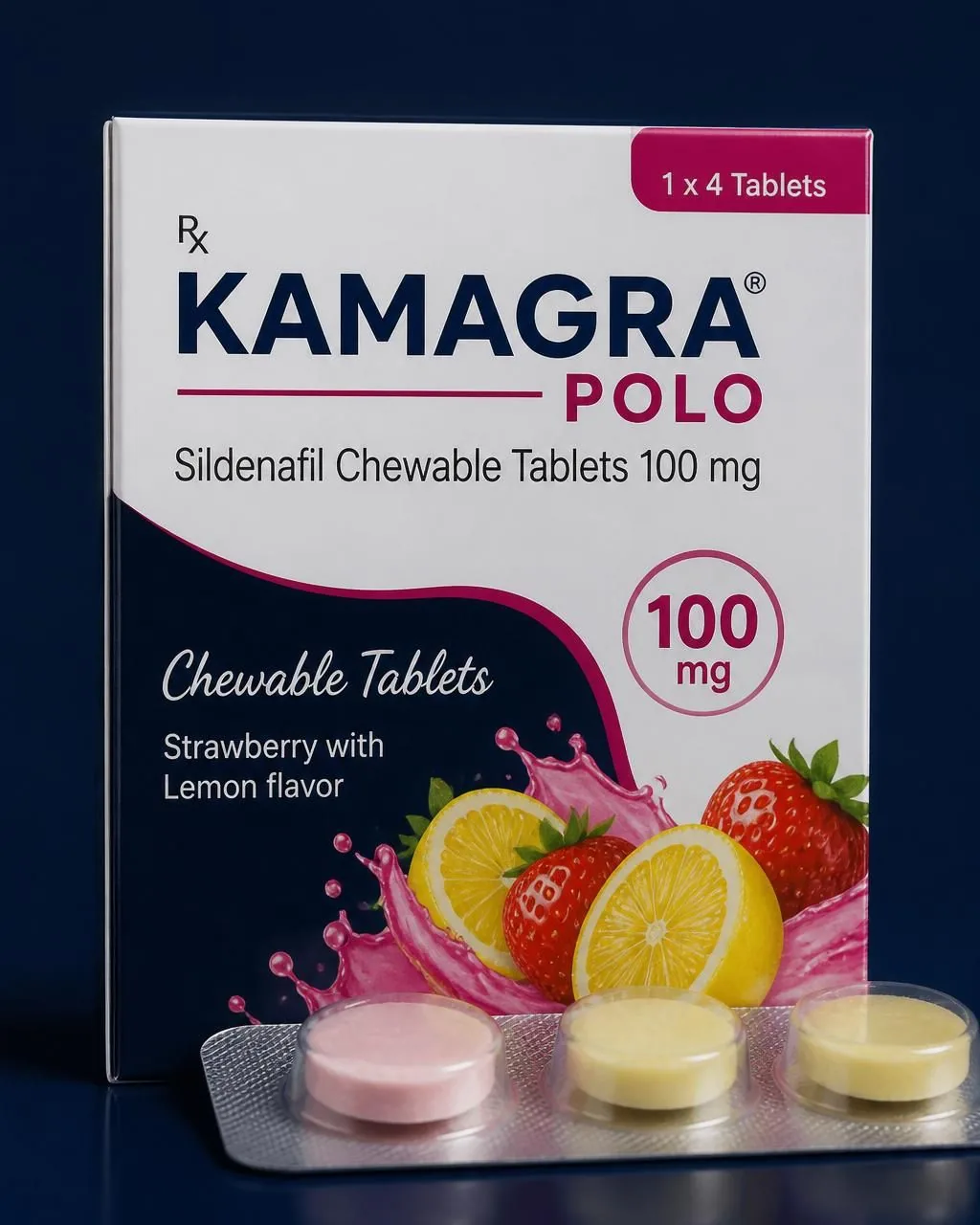 Kamagra POLO ovocné cukríky — 100 mg Produkty Kamagra